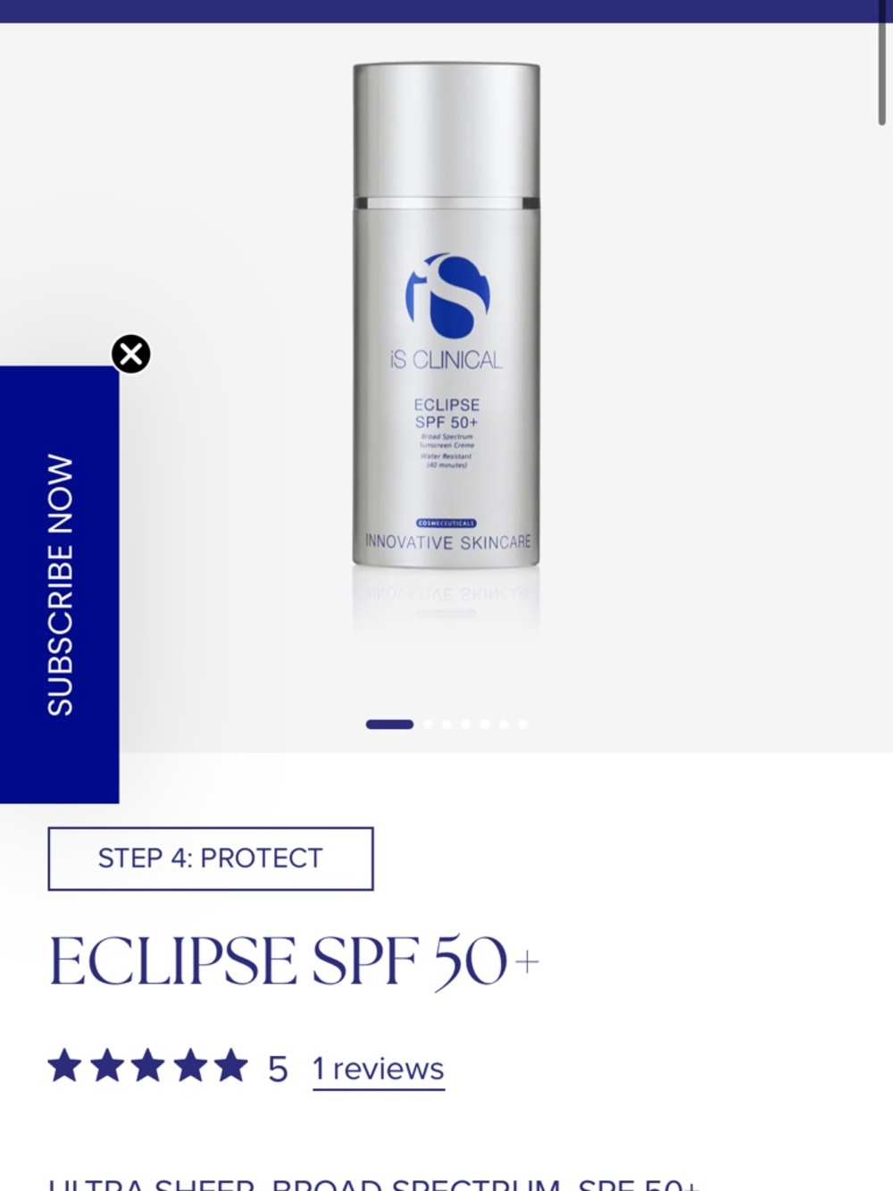 iS CLINICAL Eclipse SPF 50+ Broad Spectrum Sunscreen, Water Resistant 40 minutes
